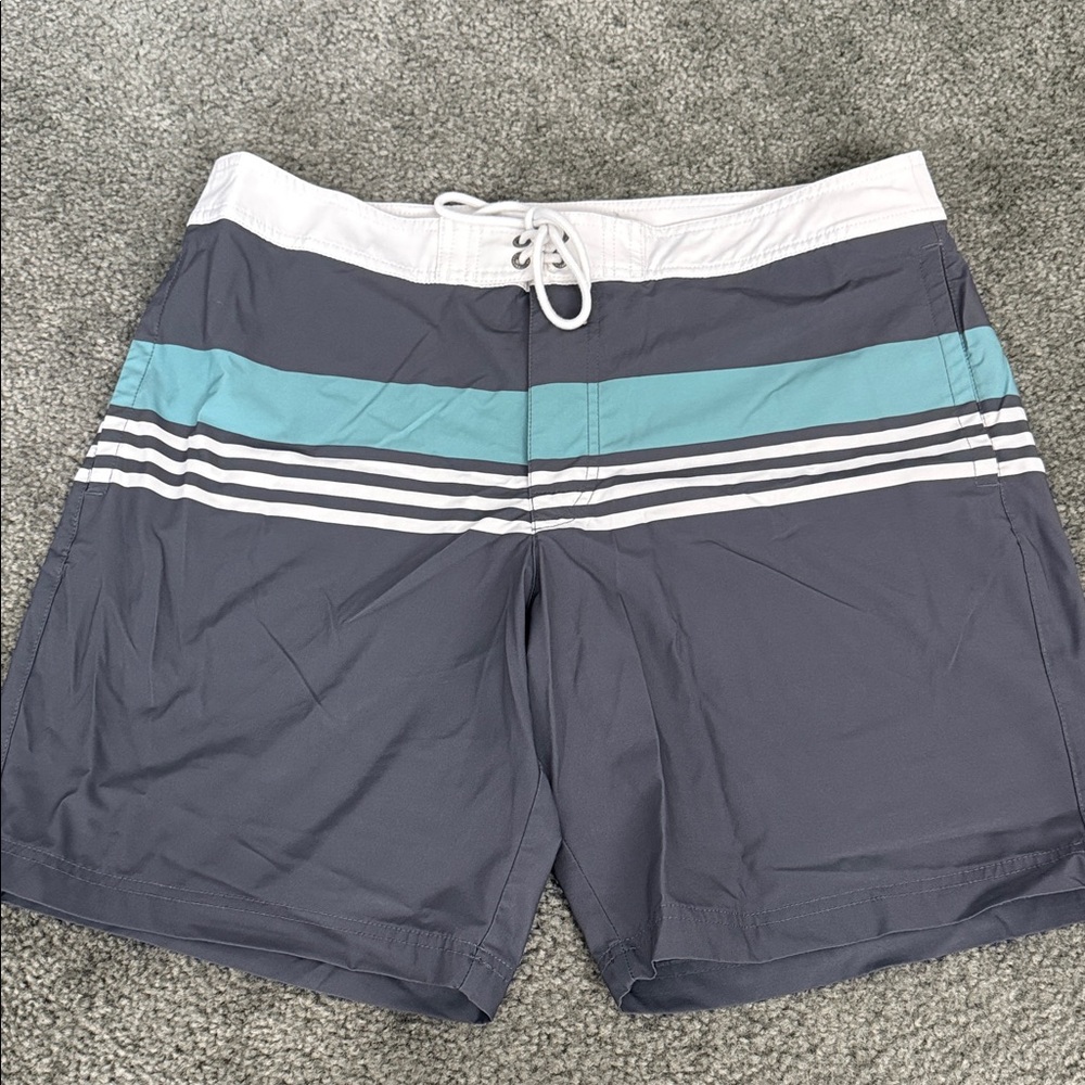 American Eagle Outfitters Gray and Teal Board Shorts